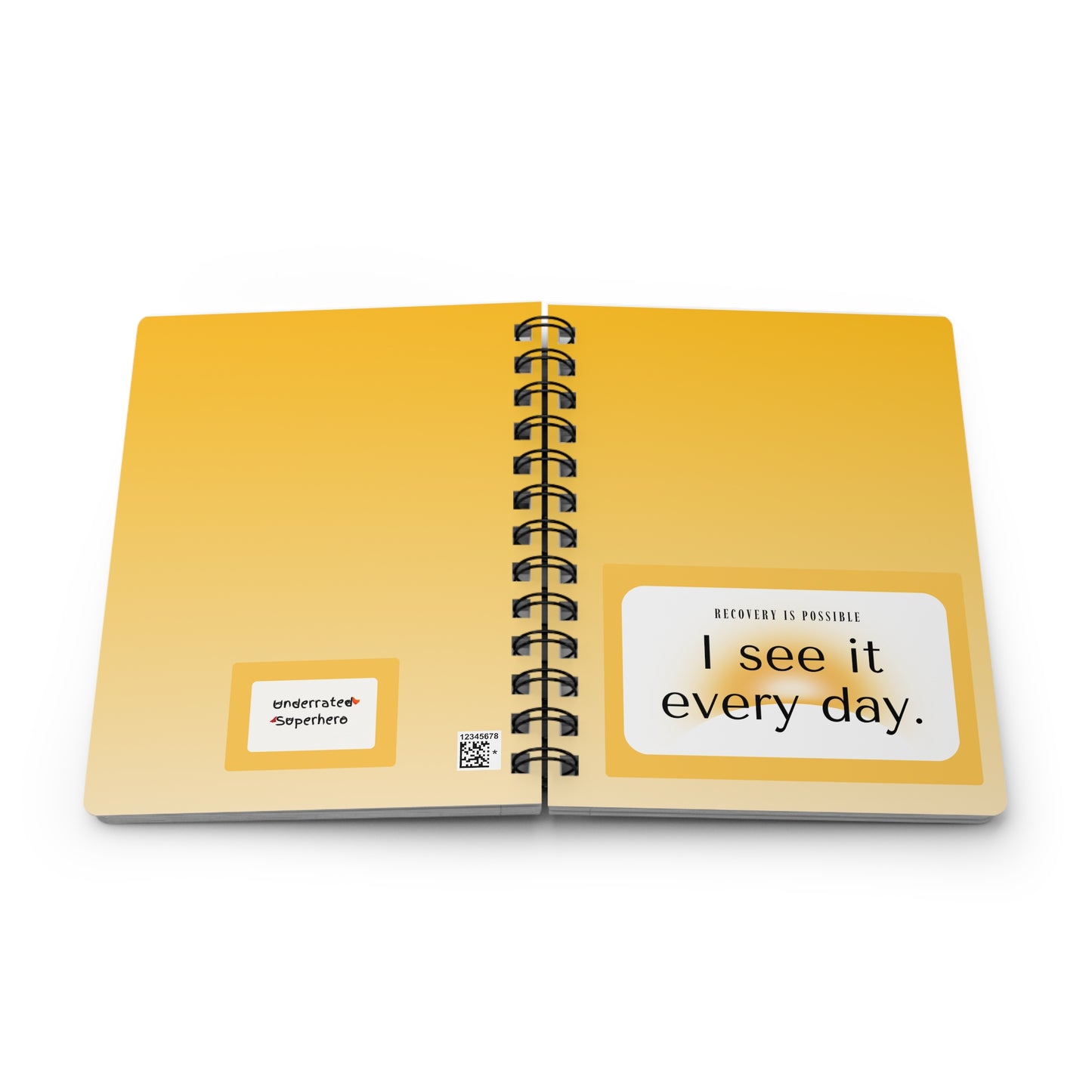 Recovery Affirmation Spiral Journal — "I See It Every Day" | Warm Gold