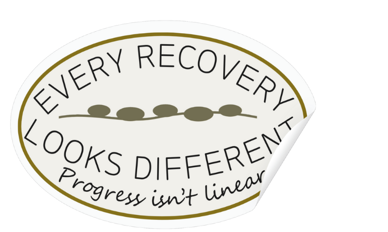 Every Recovery Looks Different Sticker - Oval (Varied Colors)