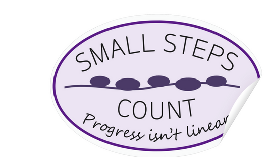 Small Steps Count Sticker - Oval (Lavender Purple)