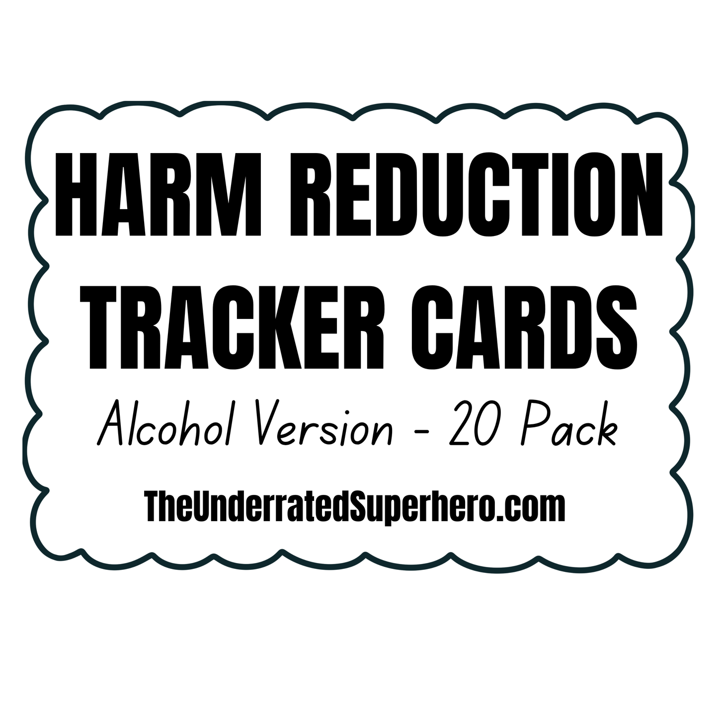 Harm Reduction Tracker Cards - Alcohol Version (10 or 20 card pack)