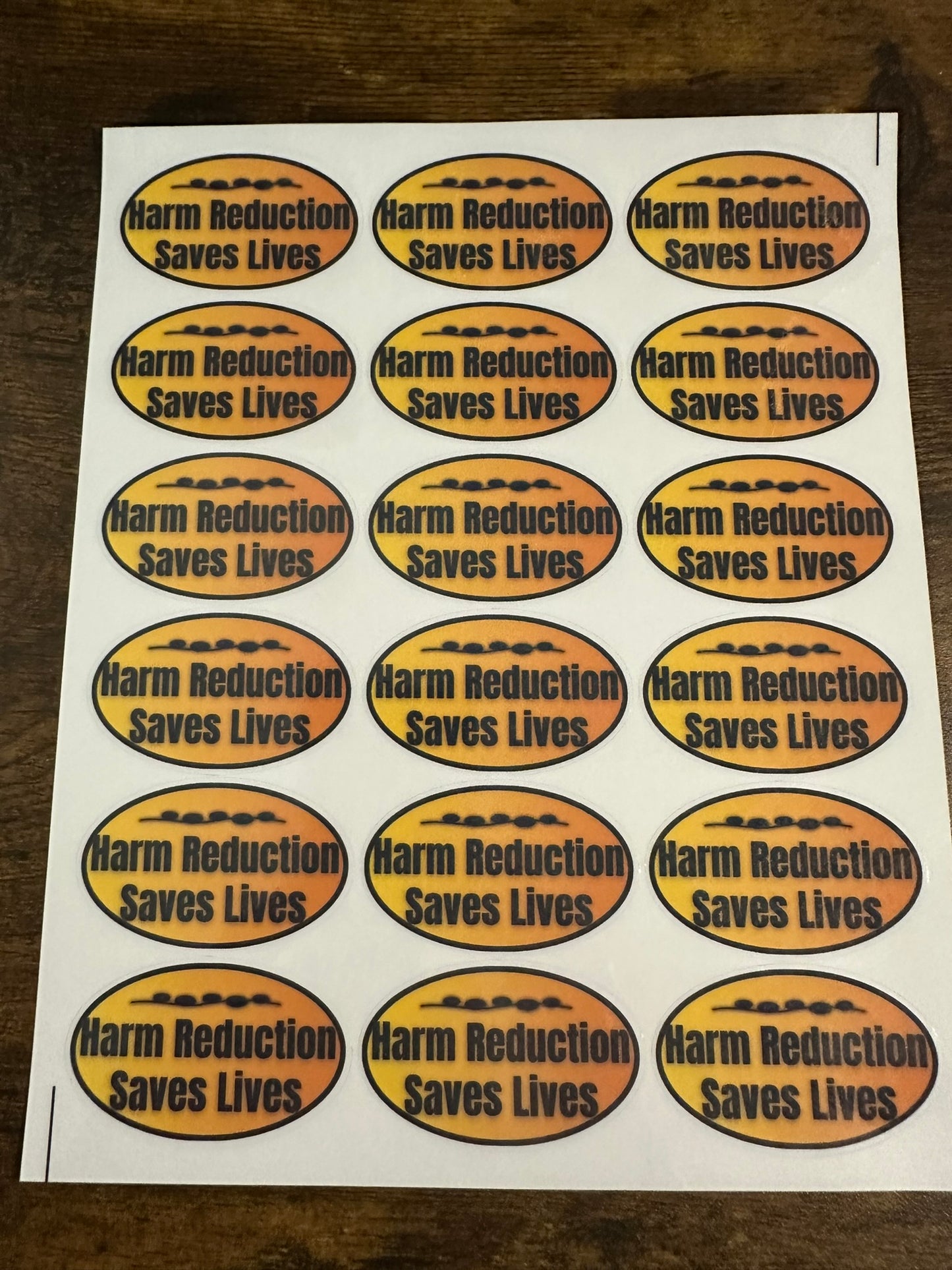 Harm Reduction Saves Lives - Sticker Sheet (18 stickers)