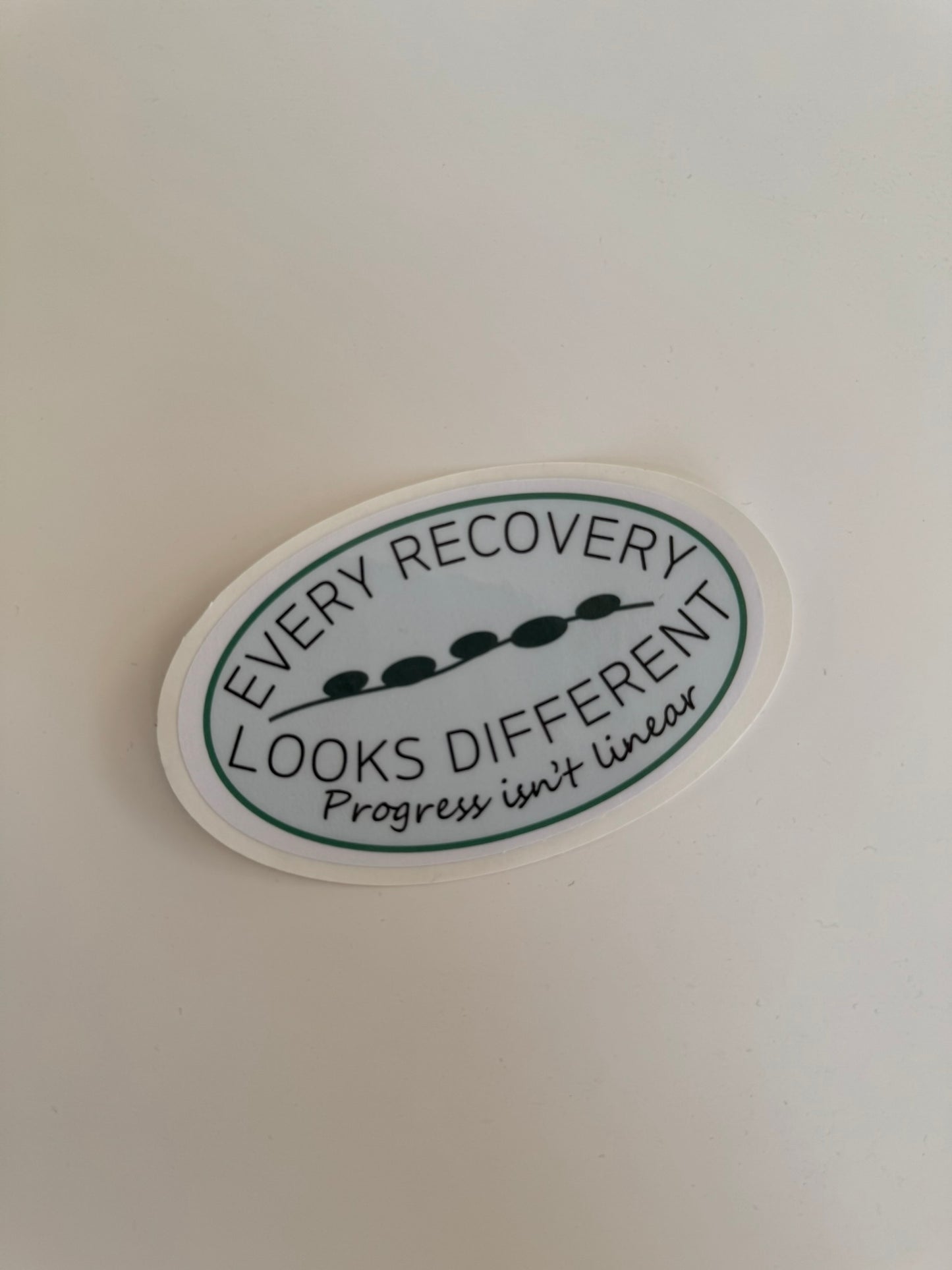 Every Recovery Looks Different Sticker - Oval (Varied Colors)