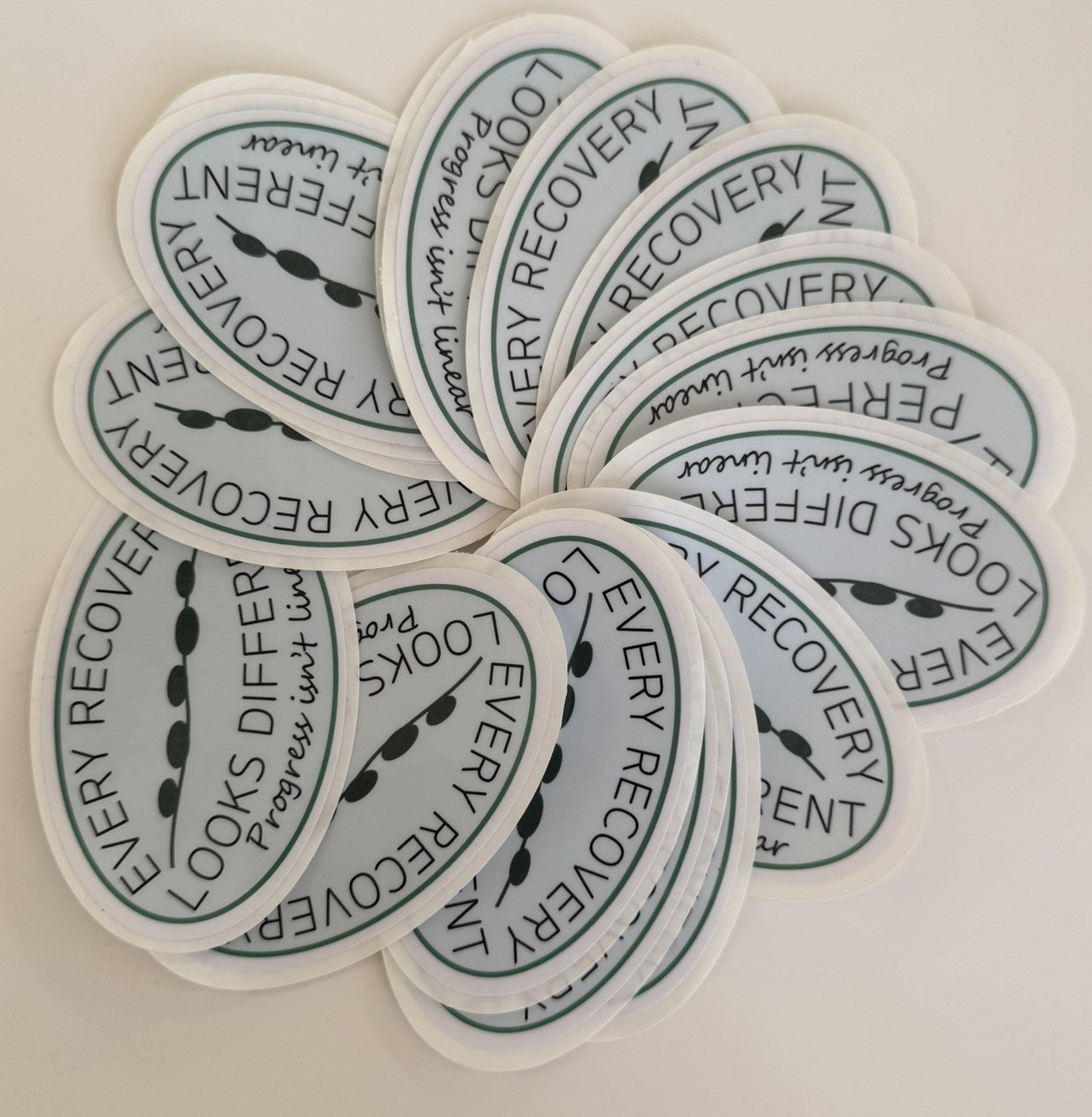 Every Recovery Looks Different Sticker - Oval (Varied Colors)