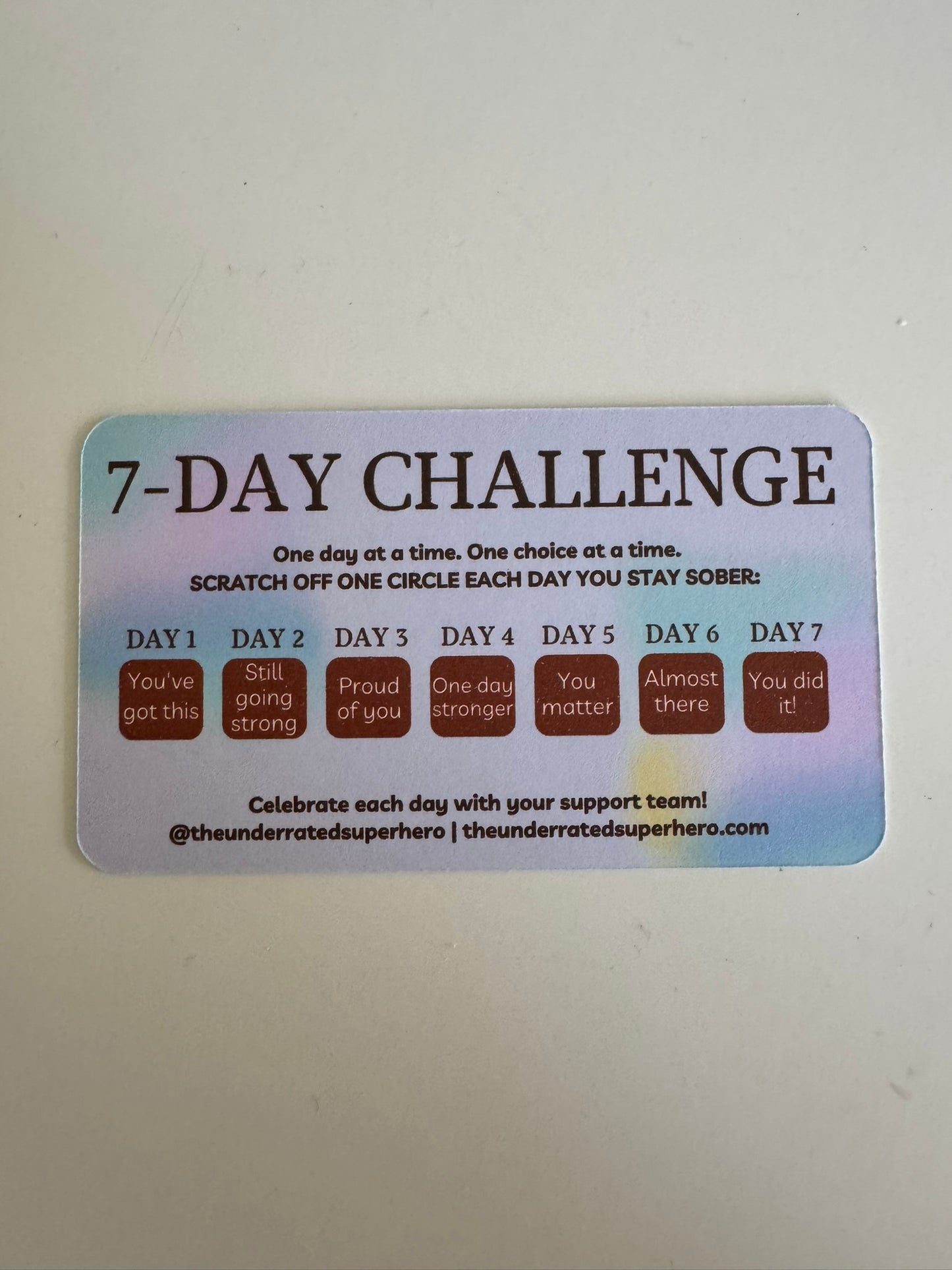 7-Day Challenge Cards - Counselor Pack (10 cards) | Clinical Tool for SUD Treatment