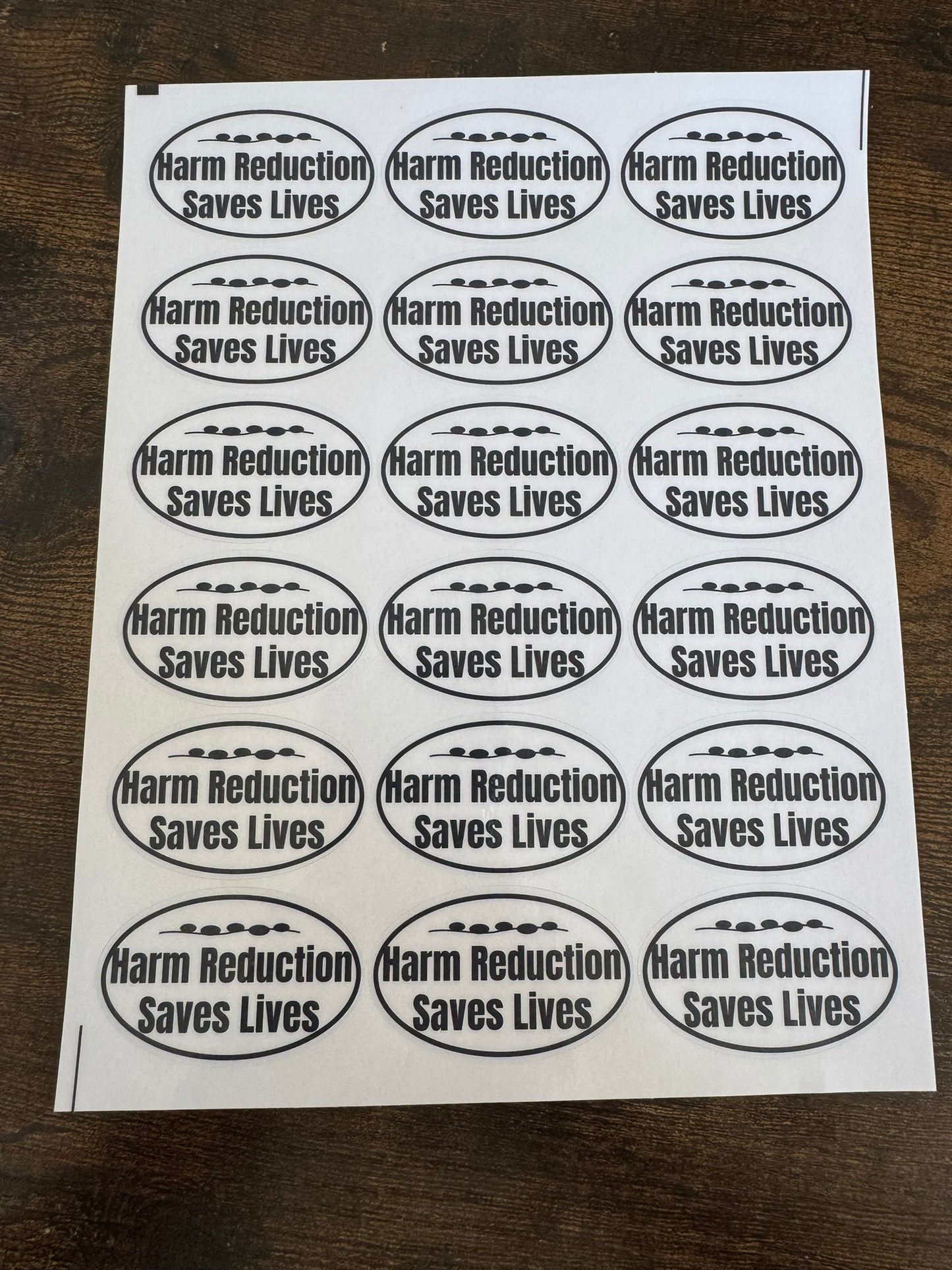 Harm Reduction Saves Lives - Sticker Sheet (18 stickers)