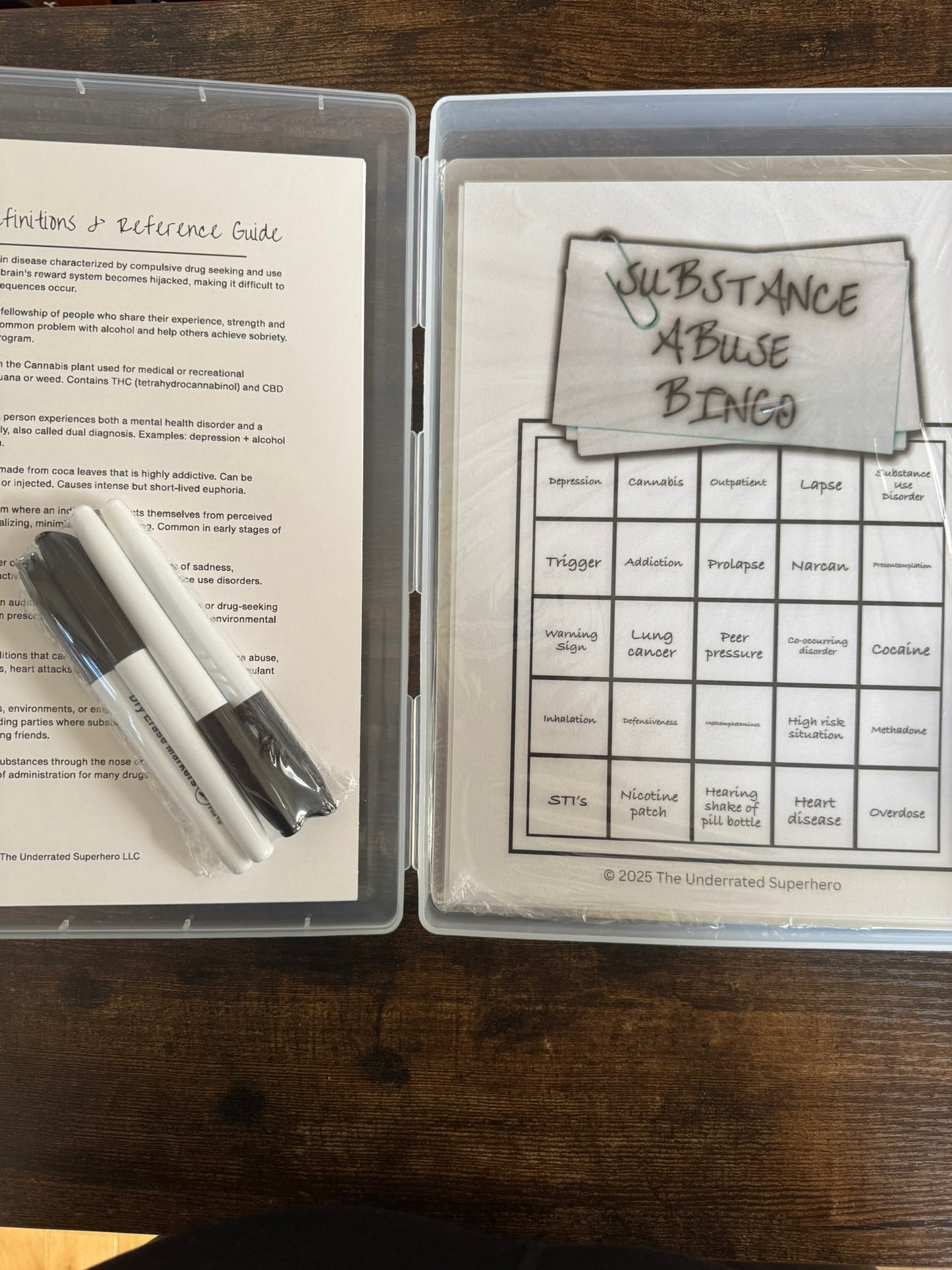 Clinical Bingo Training Games for Addiction Counselors