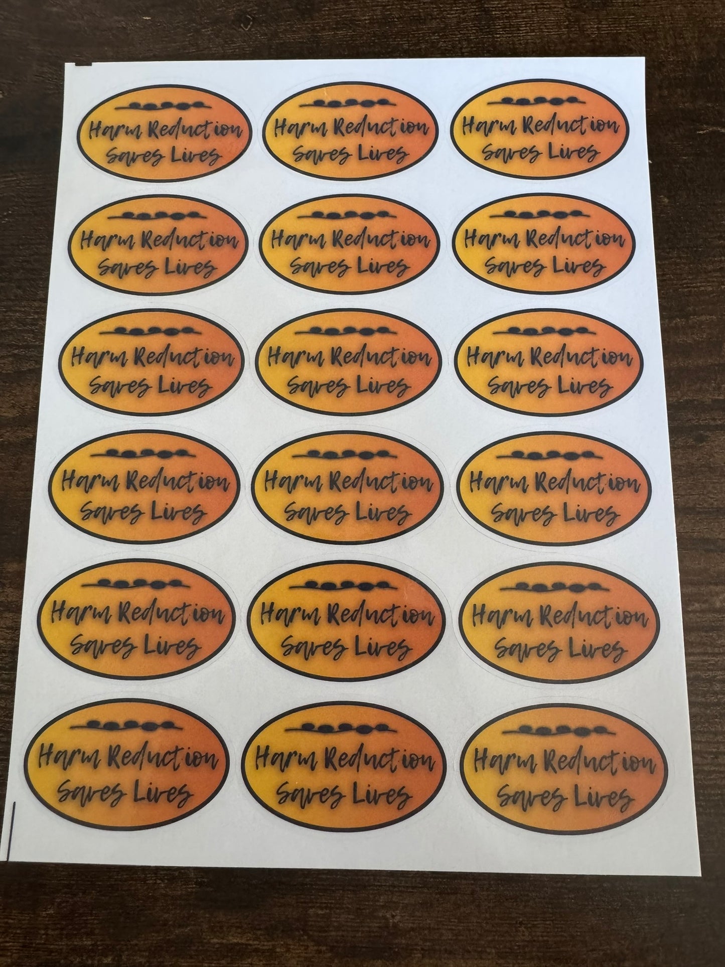 Harm Reduction Saves Lives - Sticker Sheet (18 stickers)
