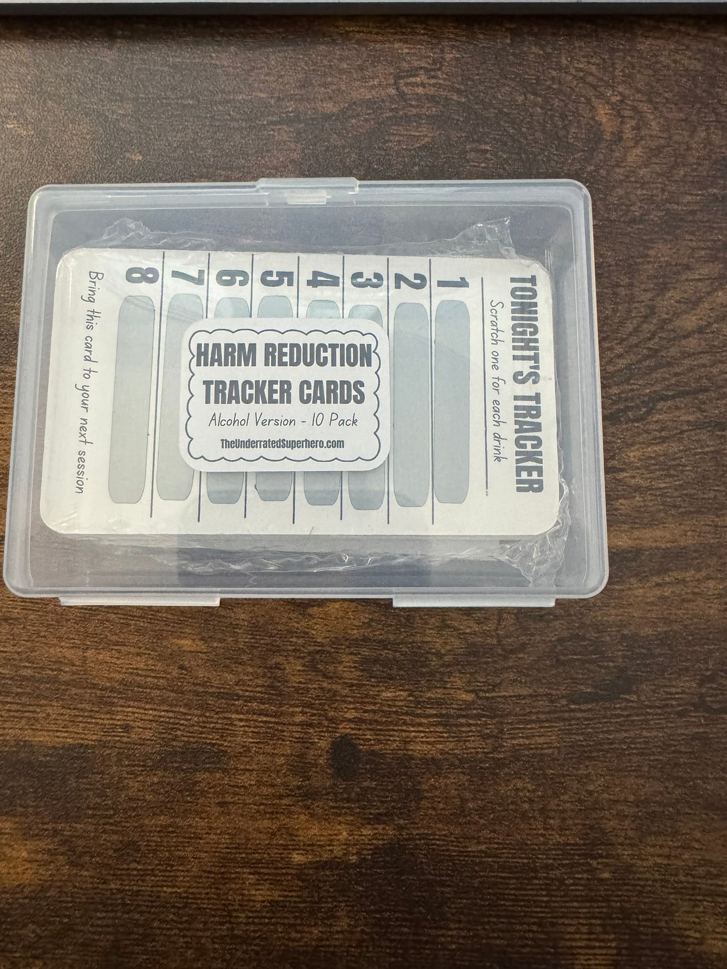 Harm Reduction Tracker Cards - Alcohol Version (10 or 20 card pack)