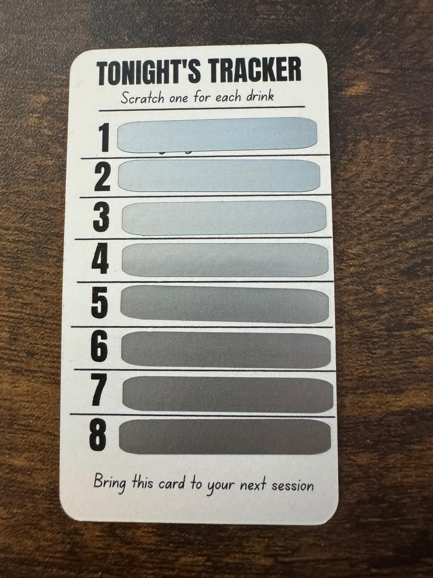 Harm Reduction Tracker Cards - Alcohol Version (10 or 20 card pack)