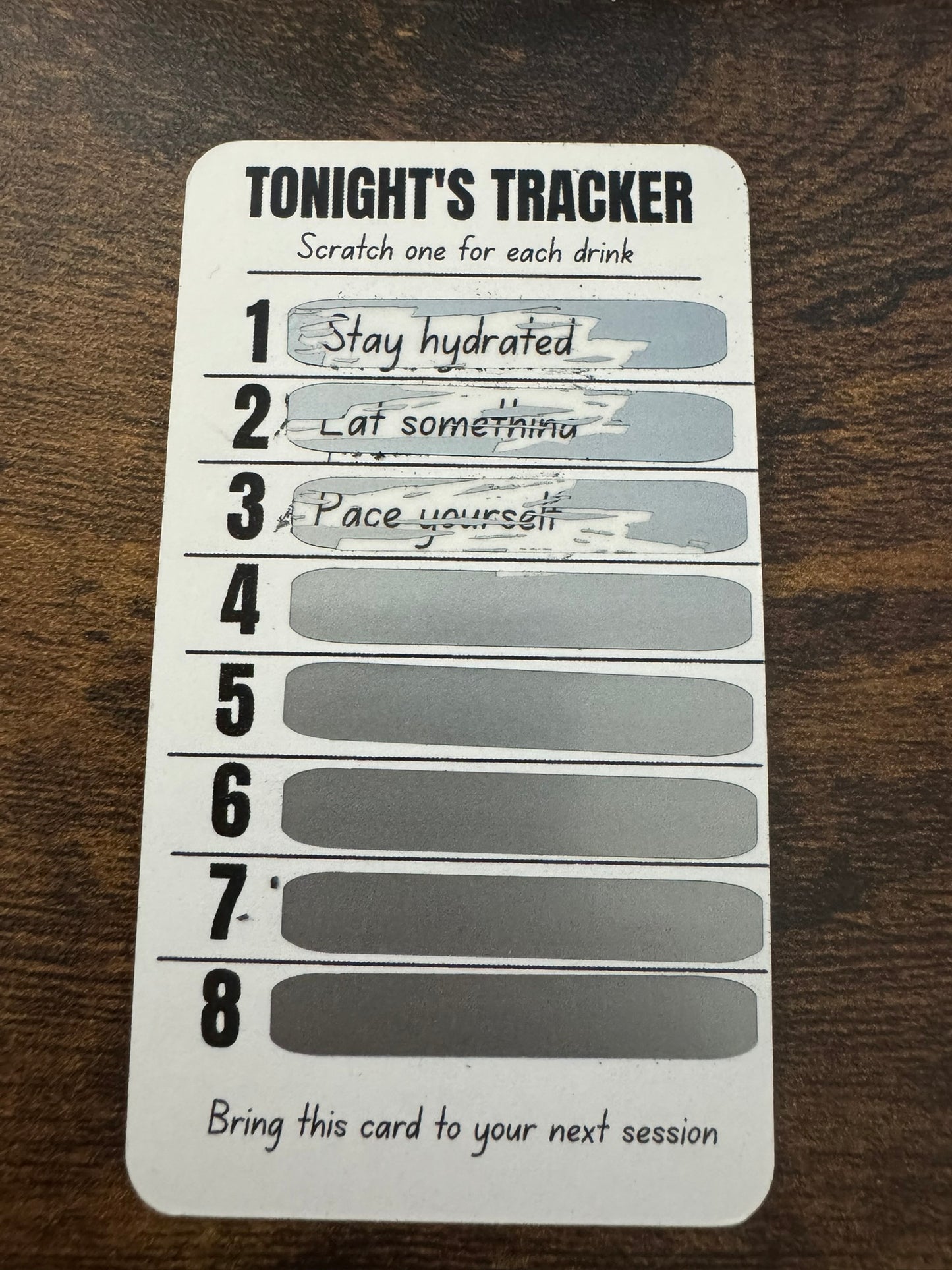Harm Reduction Tracker Cards - Alcohol Version (10 or 20 card pack)
