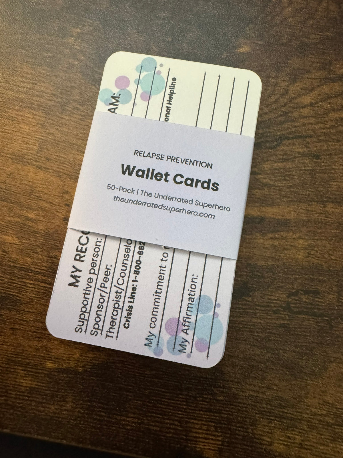 Relapse Prevention Wallet Card | Addiction Counselor Client Tool | Recovery Support Card