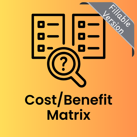 Cost Benefit Matrix (Fillable PDF)