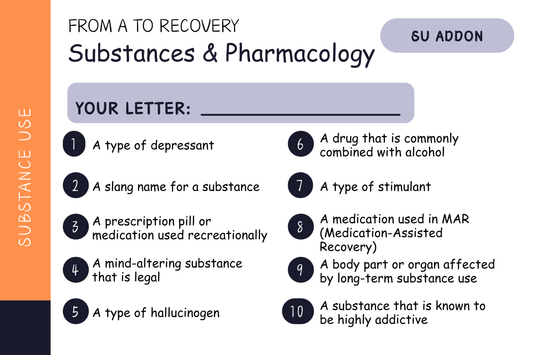 From A to Recovery — Substance Use 3-Card Add-on Pack