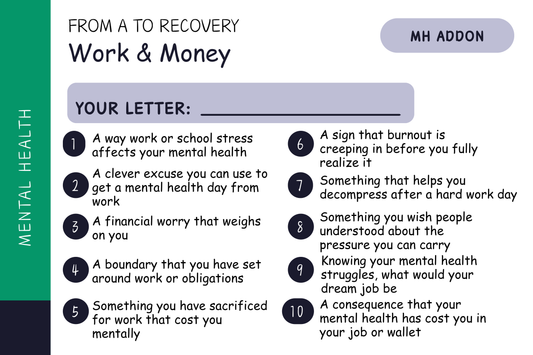From A to Recovery — Mental Health 3-Card Add-on Pack