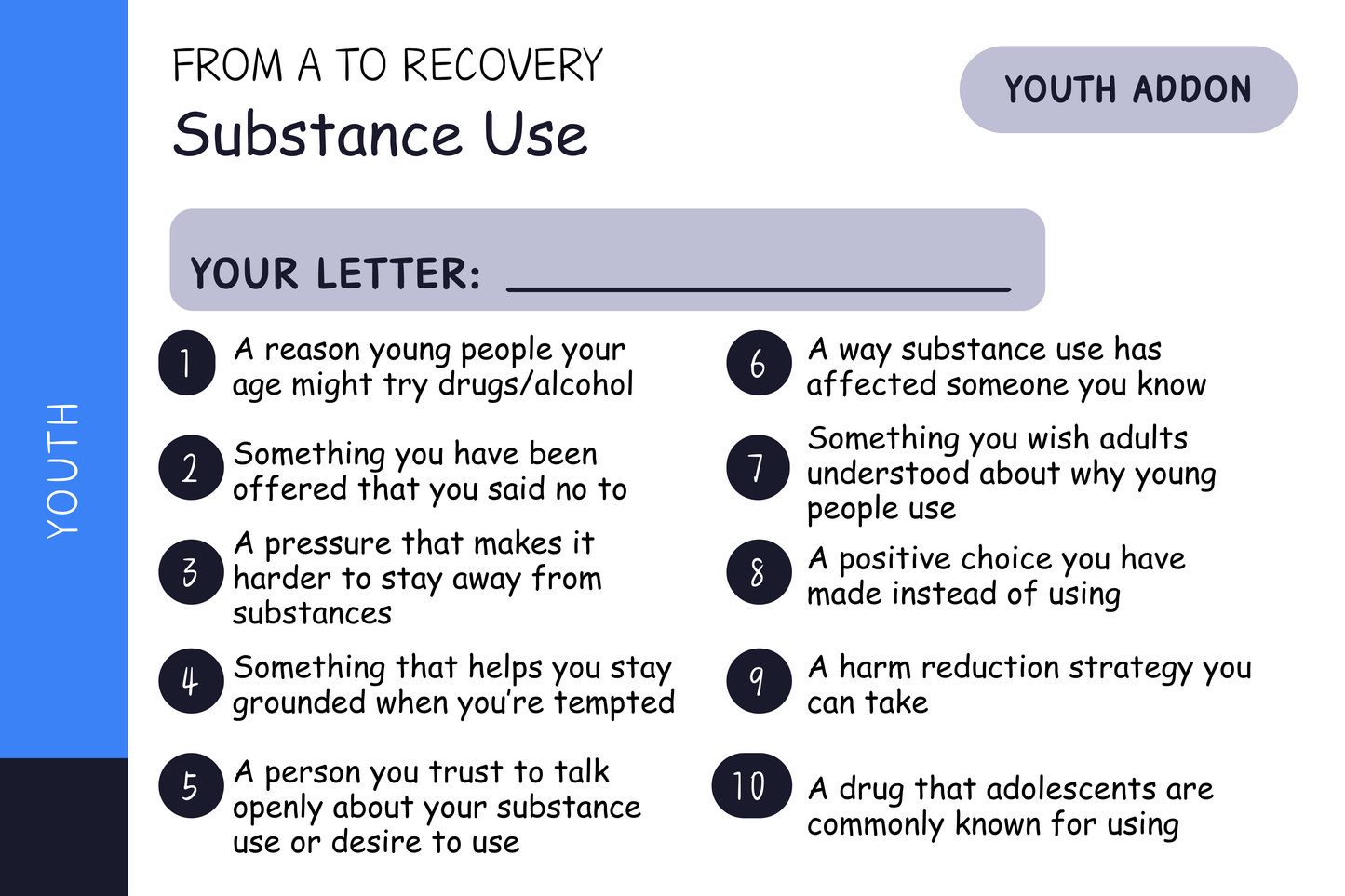 From A to Recovery — Youth 3-Card Add-on Pack