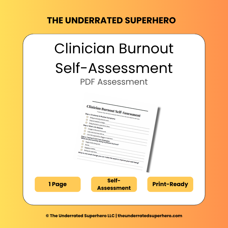 Clinician Burnout Self-Assessment (PDF)